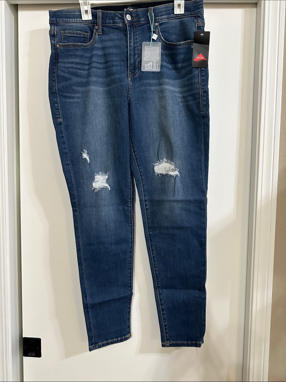 LuLaRoe Denim Women's Skinny Jeans - Distressed
